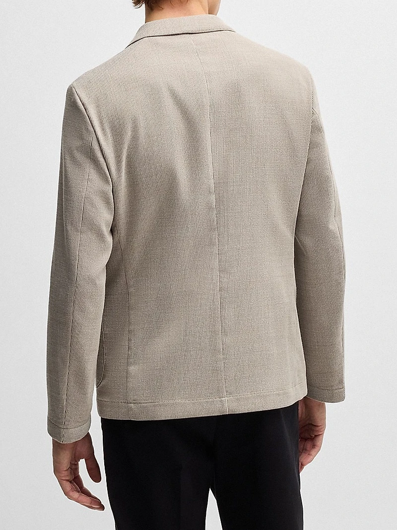 Slim-Fit Blazer Patterned Wool