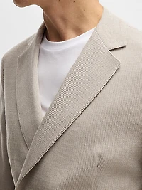 Slim-Fit Blazer Patterned Wool