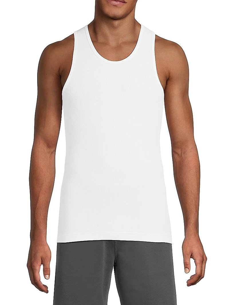 3-Pack Ribbed Jersey Slim-Fit Tank Set