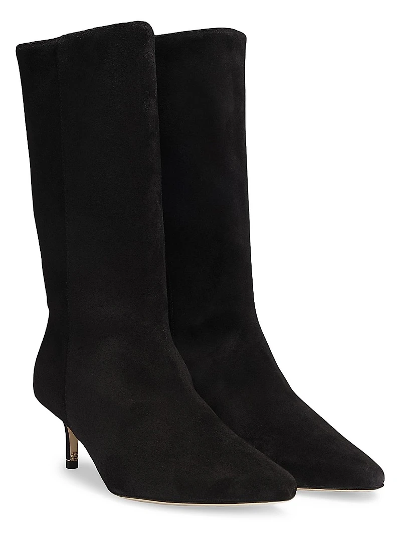 Suede Boots with Double B Monogram