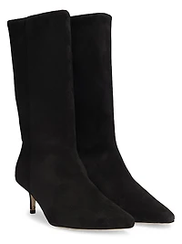 Suede Boots with Double B Monogram