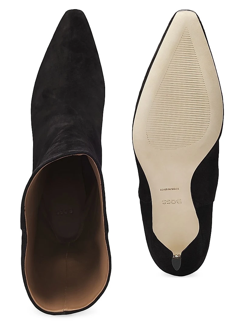 Suede Boots with Double B Monogram