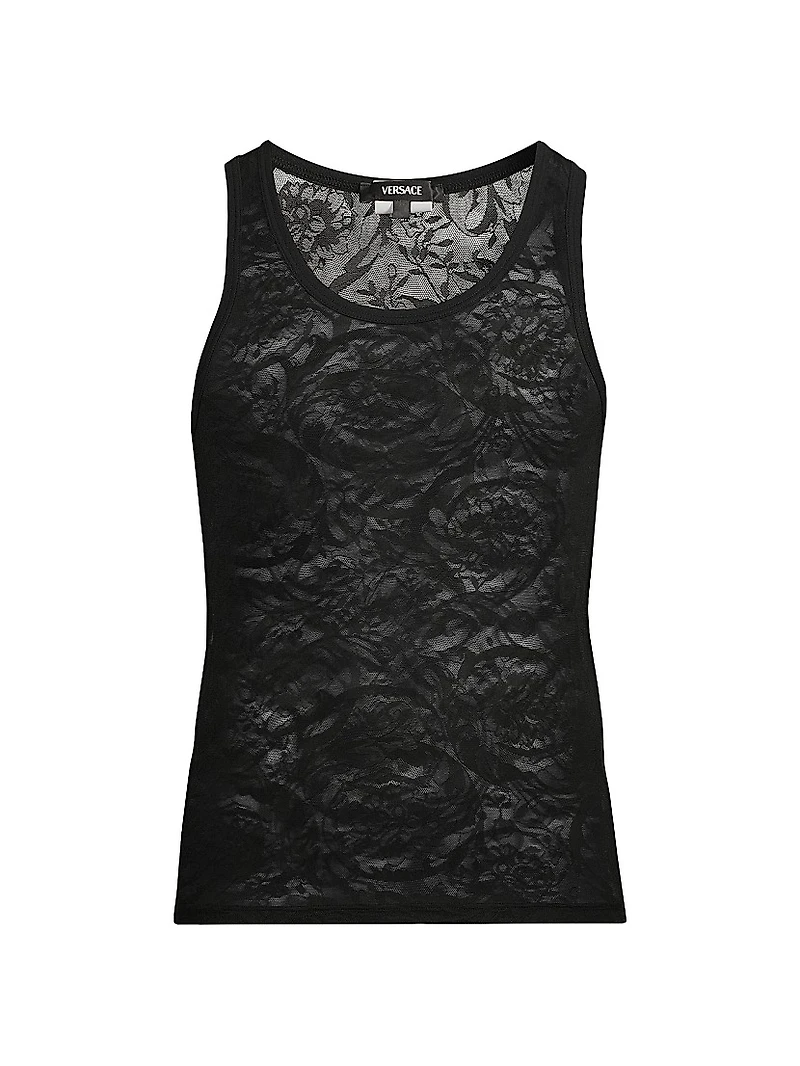 Barocco Sheer Lace Tank