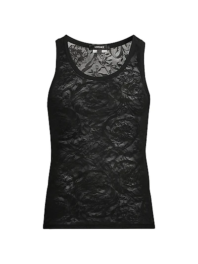 Barocco Sheer Lace Tank