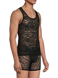 Barocco Sheer Lace Tank