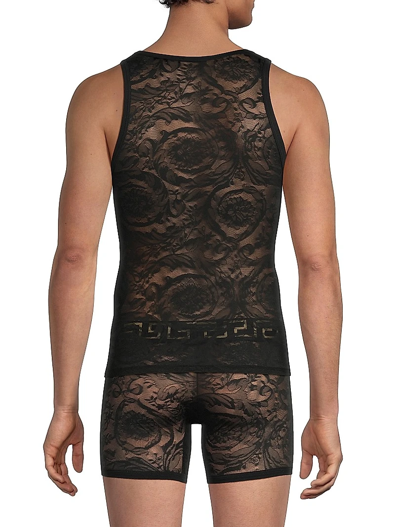 Barocco Sheer Lace Tank