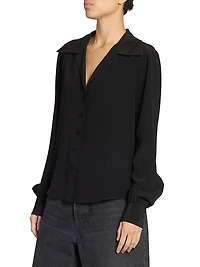 Blouse in Silk Crepe De Chine