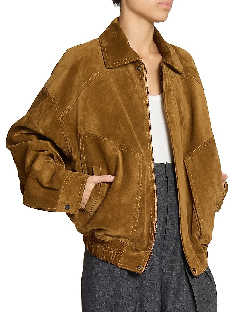Bomber Jacket in Suede