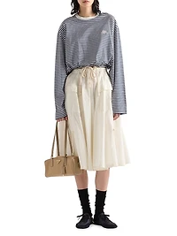 Long-Sleeved Striped Jersey T-Shirt