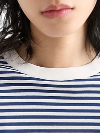 Long-Sleeved Striped Jersey T-Shirt
