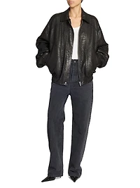 Bomber Jacket in Lambskin