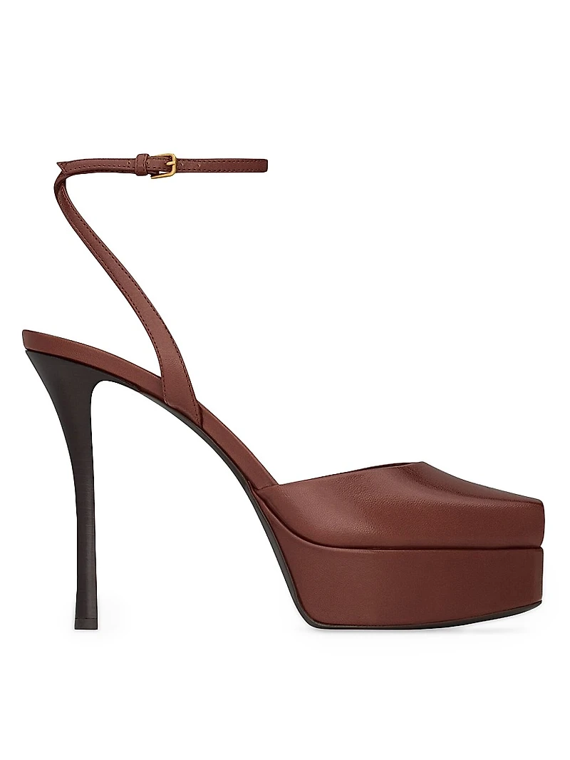La Scandale Platform Sandals Smooth Leather