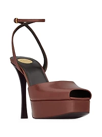 La Scandale Platform Sandals Smooth Leather