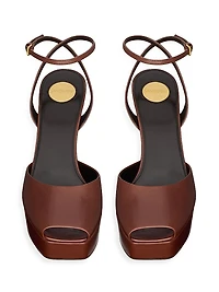 La Scandale Platform Sandals Smooth Leather