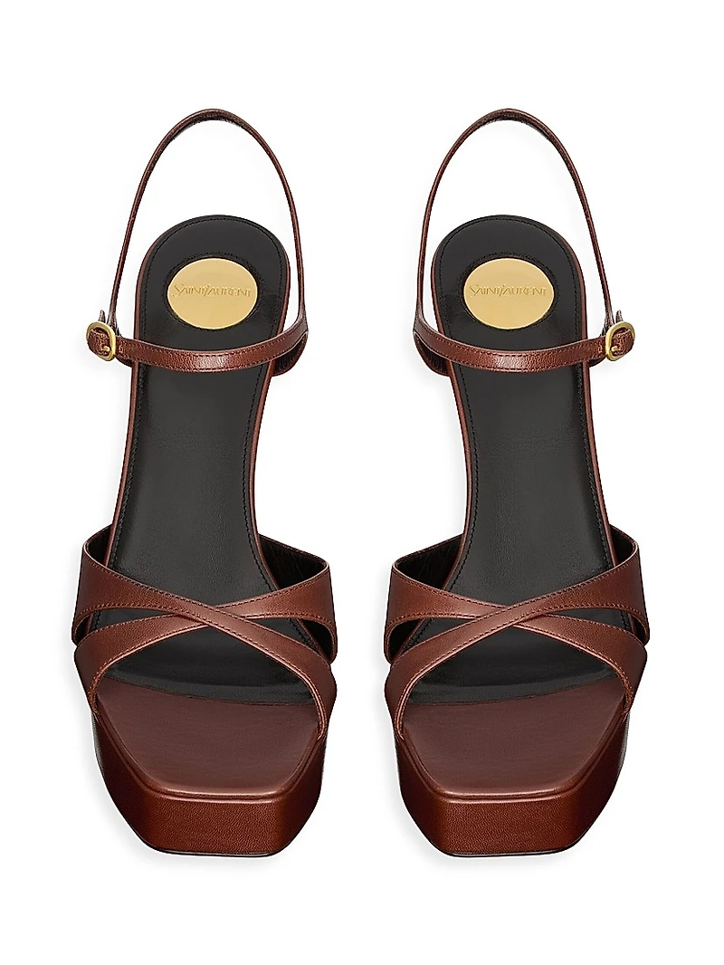 Debbie Platform Sandals Smooth Leather