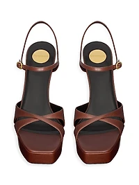 Debbie Platform Sandals Smooth Leather