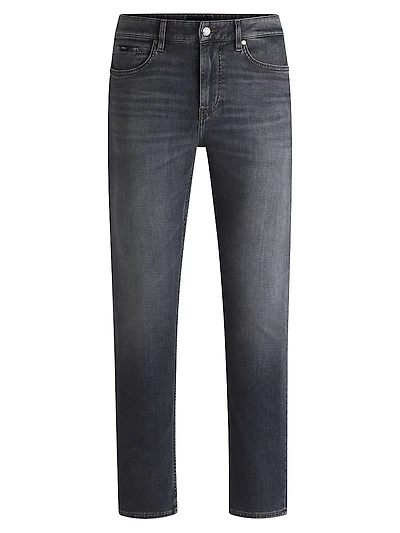 Slim-Fit Jeans Gray Soft-Touch Denim