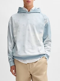 Cloud-Artwork Hoodie with Double B Monograms