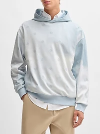 Cloud-Artwork Hoodie with Double B Monograms