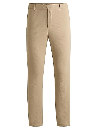 Washable Formal Trousers in Stretch Seersucker Fabric