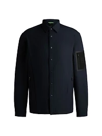 Relaxed-Fit Overshirt in Water-Repellent Stretch Fabric