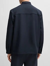 Relaxed-Fit Overshirt in Water-Repellent Stretch Fabric