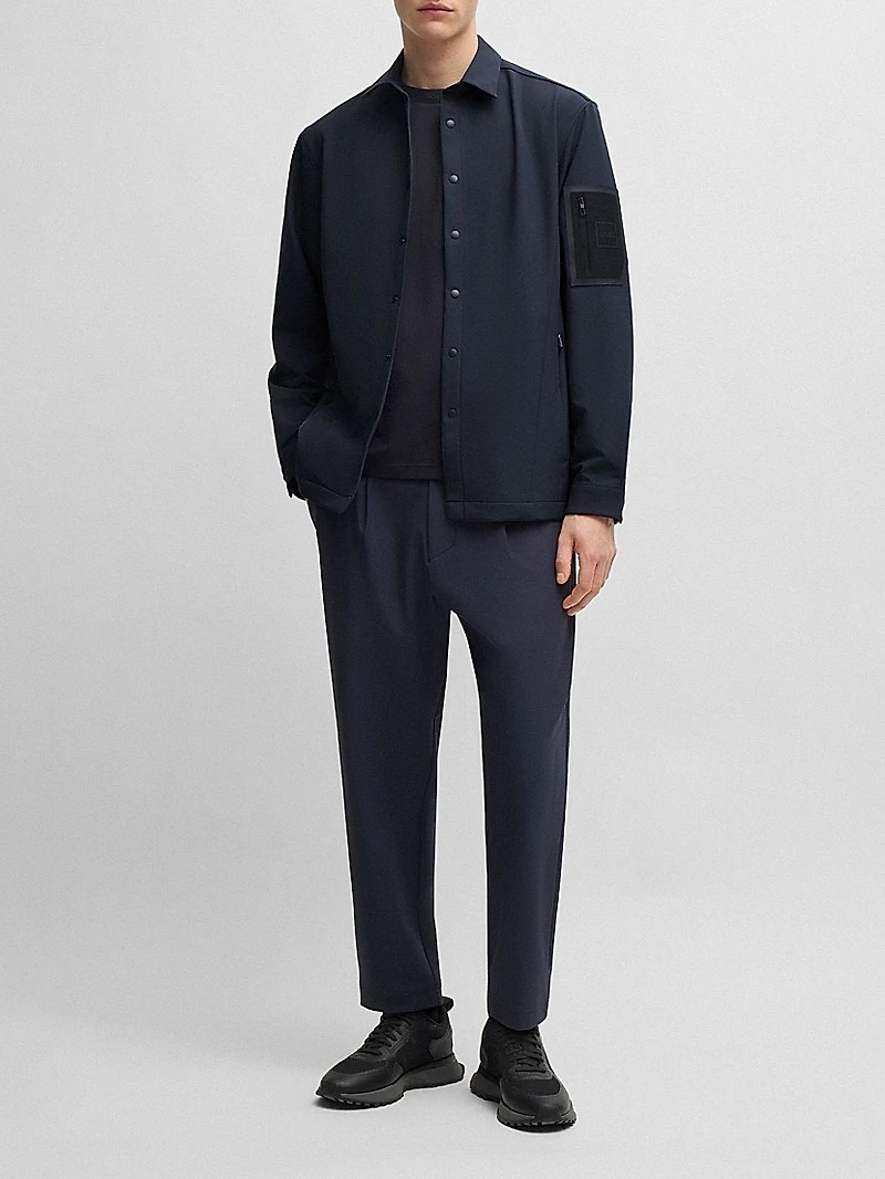 Relaxed-Fit Overshirt in Water-Repellent Stretch Fabric