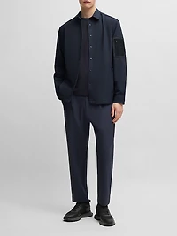Relaxed-Fit Overshirt in Water-Repellent Stretch Fabric