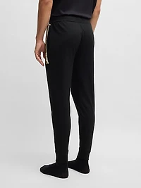 Cotton-Terry Tracksuit Bottoms with Stripe Print