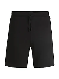 Stretch-Jersey Pajama Shorts with Embroidered Logo