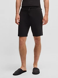 Stretch-Jersey Pajama Shorts with Embroidered Logo