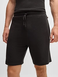 Stretch-Jersey Pajama Shorts with Embroidered Logo