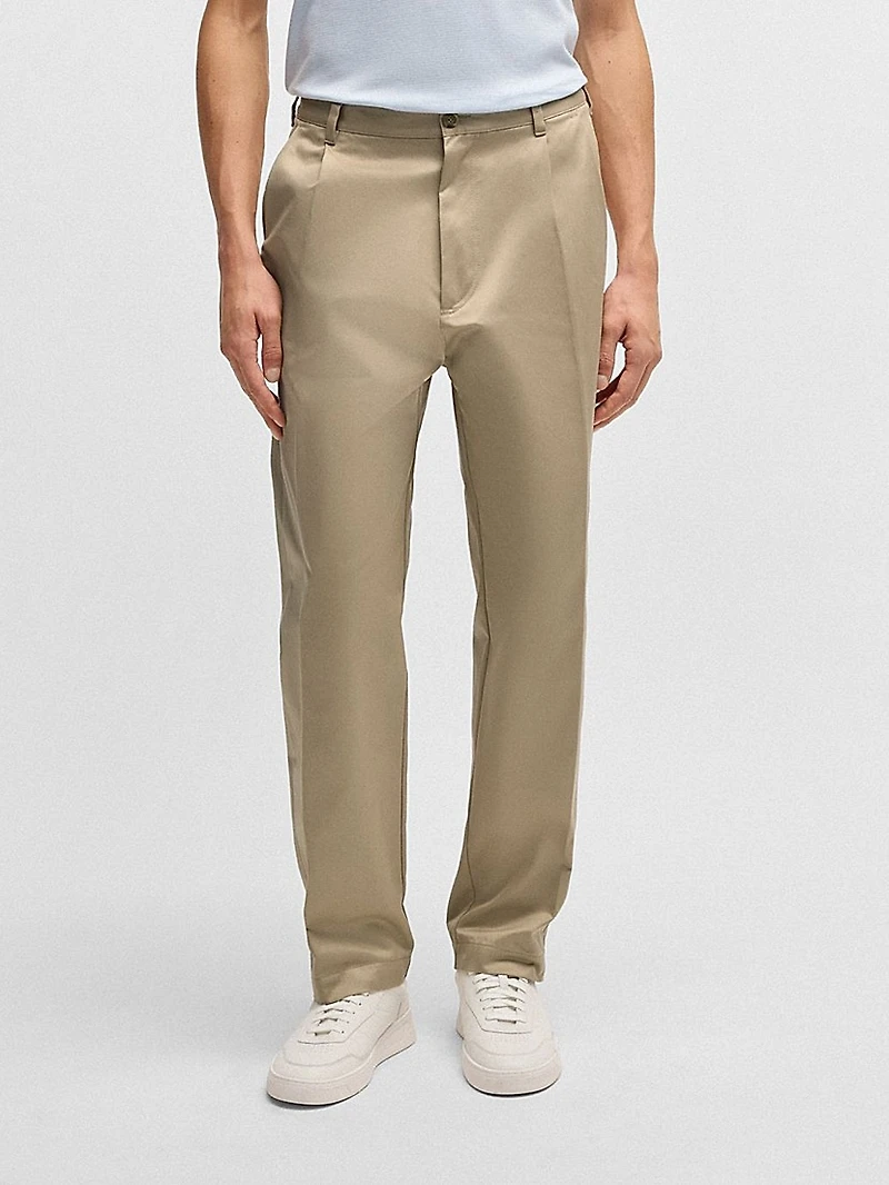 Relaxed-Fit Trousers Cotton Twill