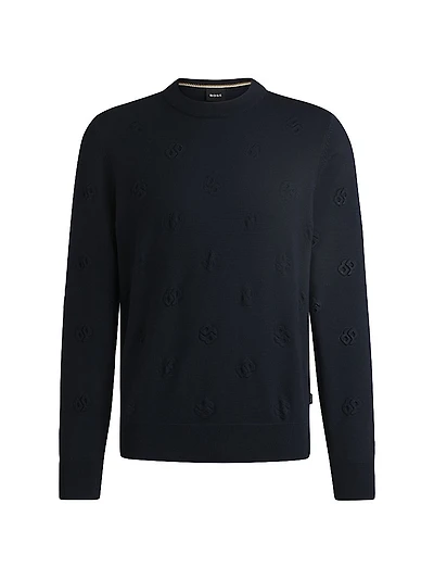 Wool Sweater with Double B Monograms