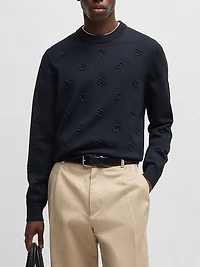 Wool Sweater with Double B Monograms