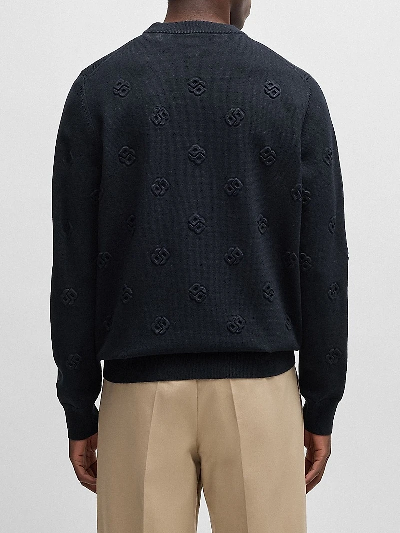Wool Sweater with Double B Monograms
