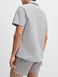 Regular-Fit Beach Shirt Seersucker Fabric