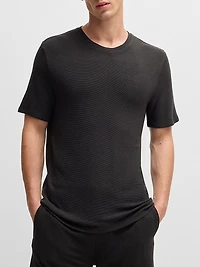 Stretch-Jersey Pajama T-Shirt with Embroidered Logo