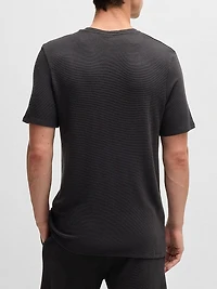 Stretch-Jersey Pajama T-Shirt with Embroidered Logo
