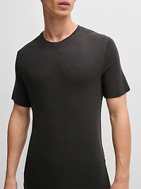 Stretch-Jersey Pajama T-Shirt with Embroidered Logo