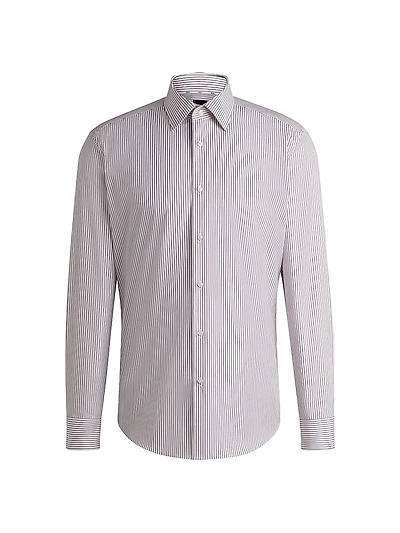 Regular-Fit Shirt Easy-Iron Stretch Cotton