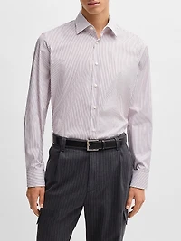 Regular-Fit Shirt Easy-Iron Stretch Cotton