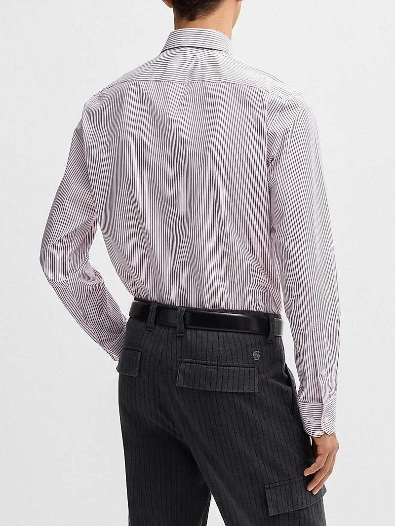Regular-Fit Shirt Easy-Iron Stretch Cotton