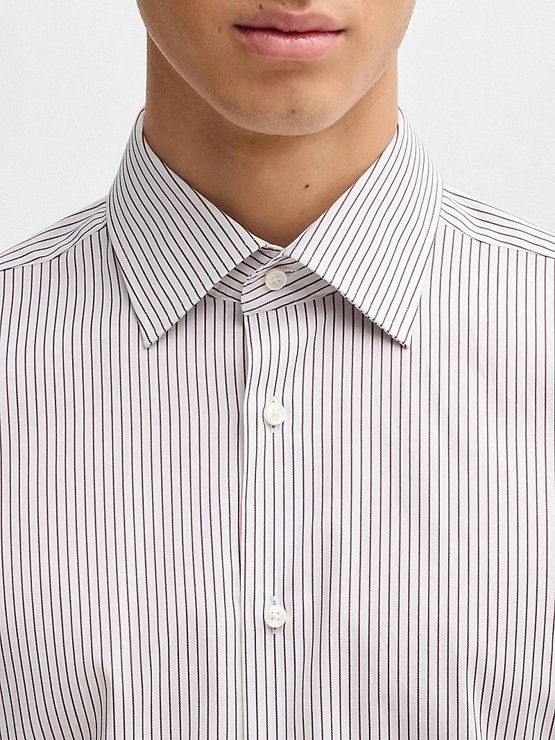 Regular-Fit Shirt Easy-Iron Stretch Cotton