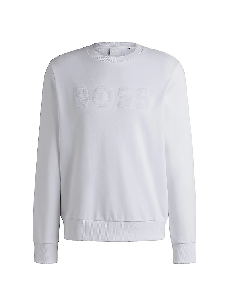 Cotton-Terry Sweatshirt with Logo Detail