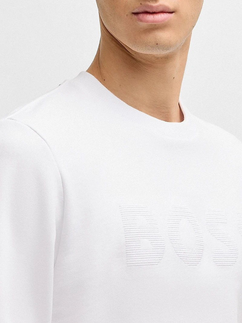 Cotton-Terry Sweatshirt with Logo Detail