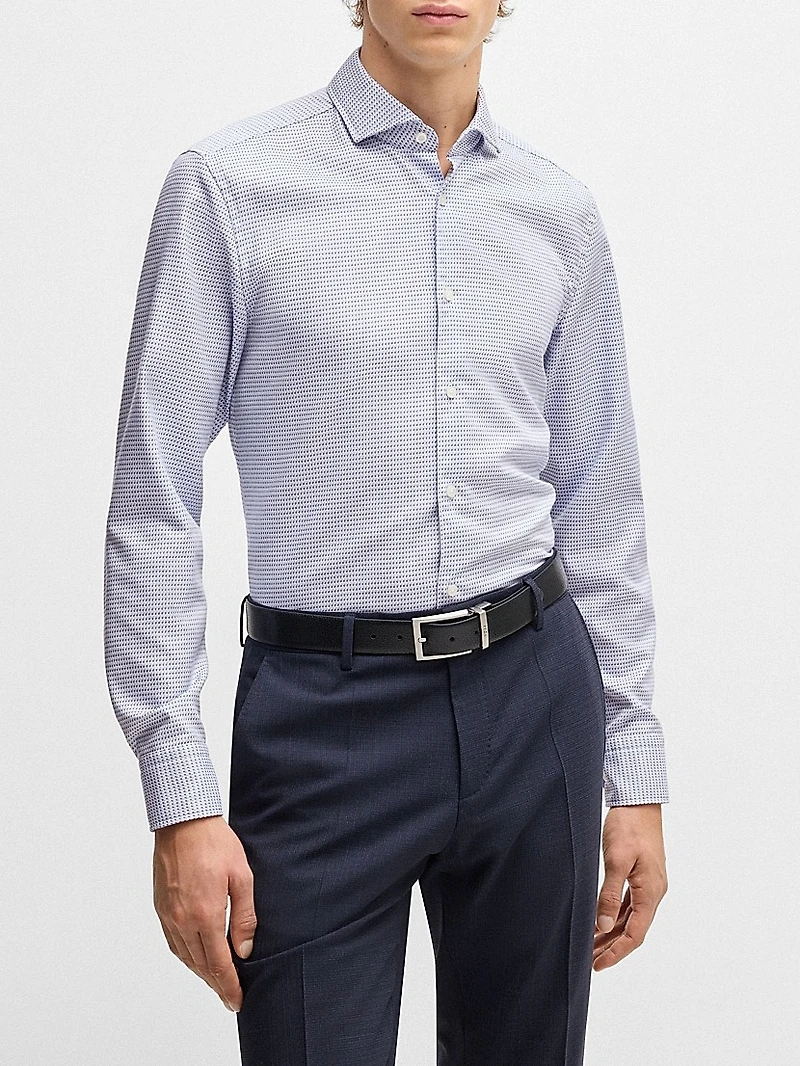 Casual-Fit Shirt Patterned Cotton