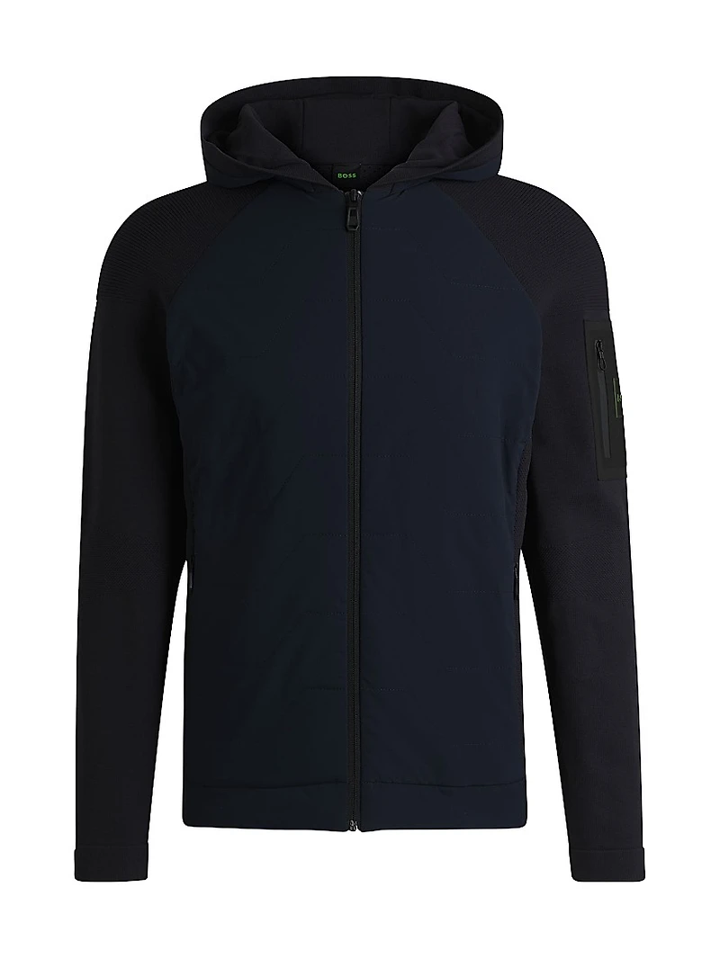 Knitted Jacket with Padded Front