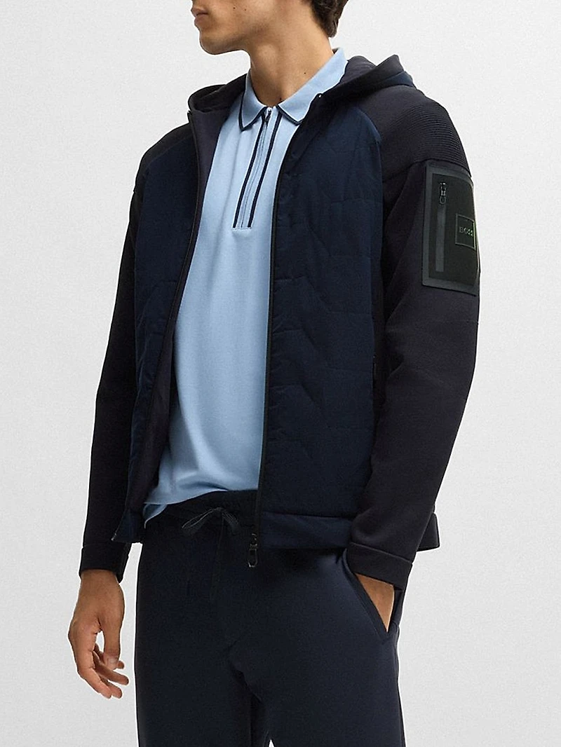 Knitted Jacket with Padded Front