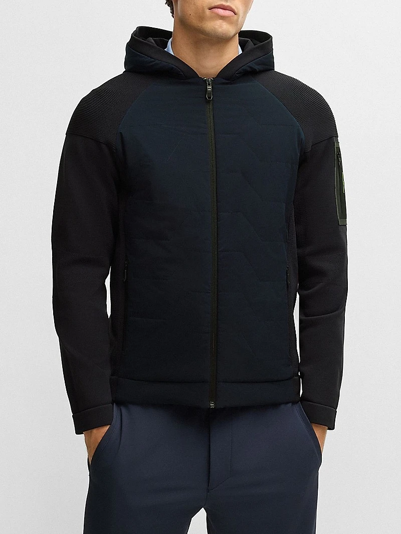 Knitted Jacket with Padded Front